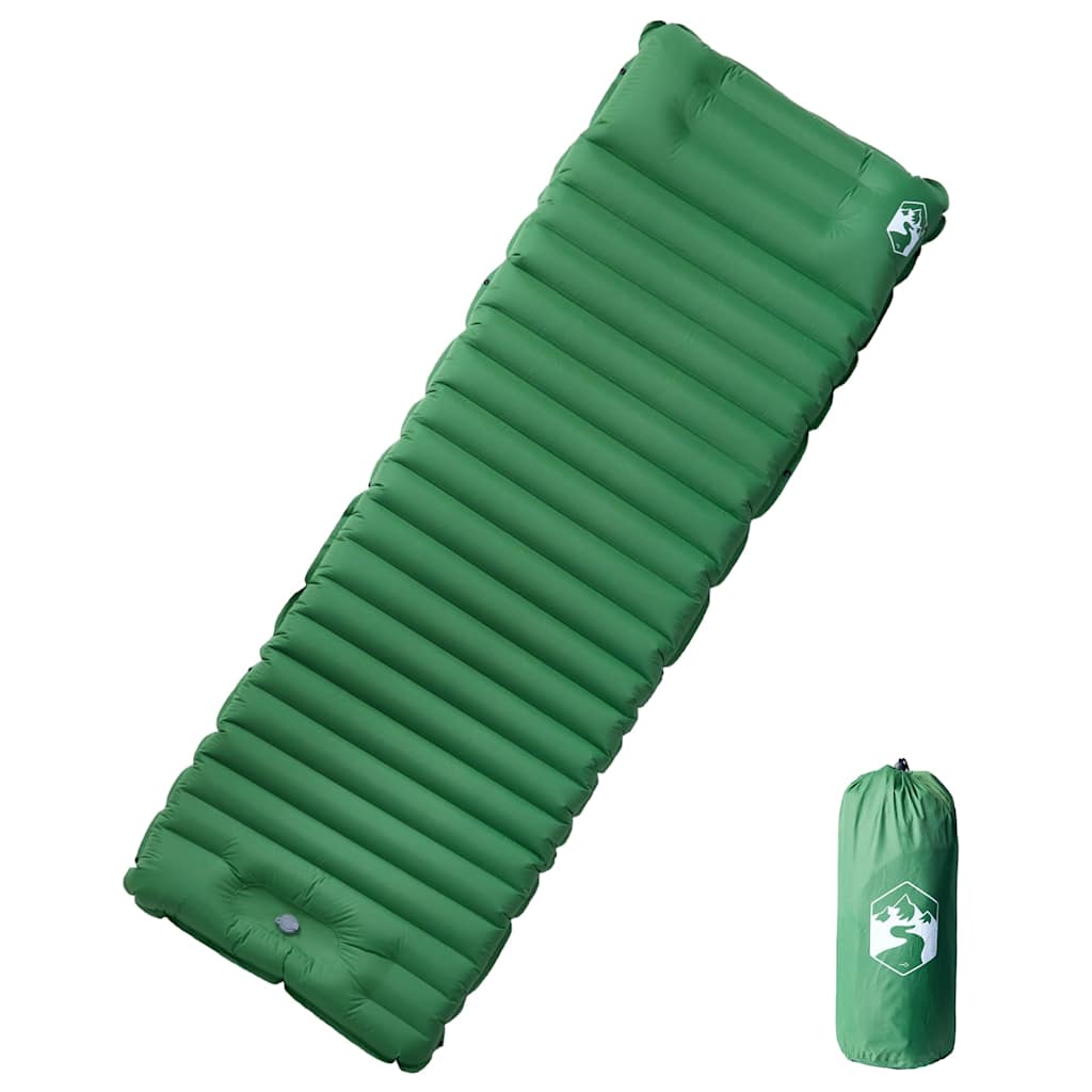 Vidaxl Campingmatratze mit Kissen selbstbeginn 1-Person-Grün