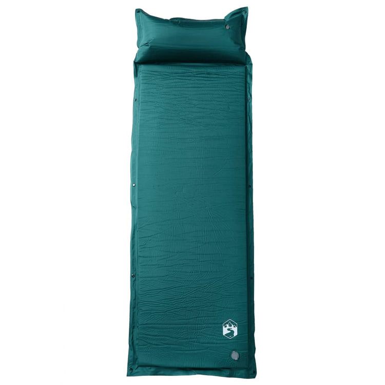 Vidaxl Campingmatratze mit Kissen selbstbeginn 1-Person-Grün