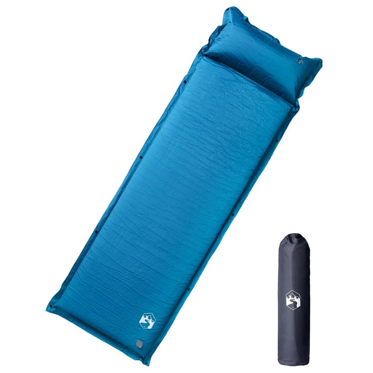 Vidaxl Camping Matratze mit Kissen selbstblockieren 1-Person-Türkis