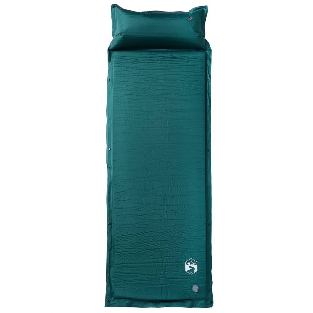 Vidaxl Campingmatratze mit Kissen selbstbeginn 1-Person-Grün