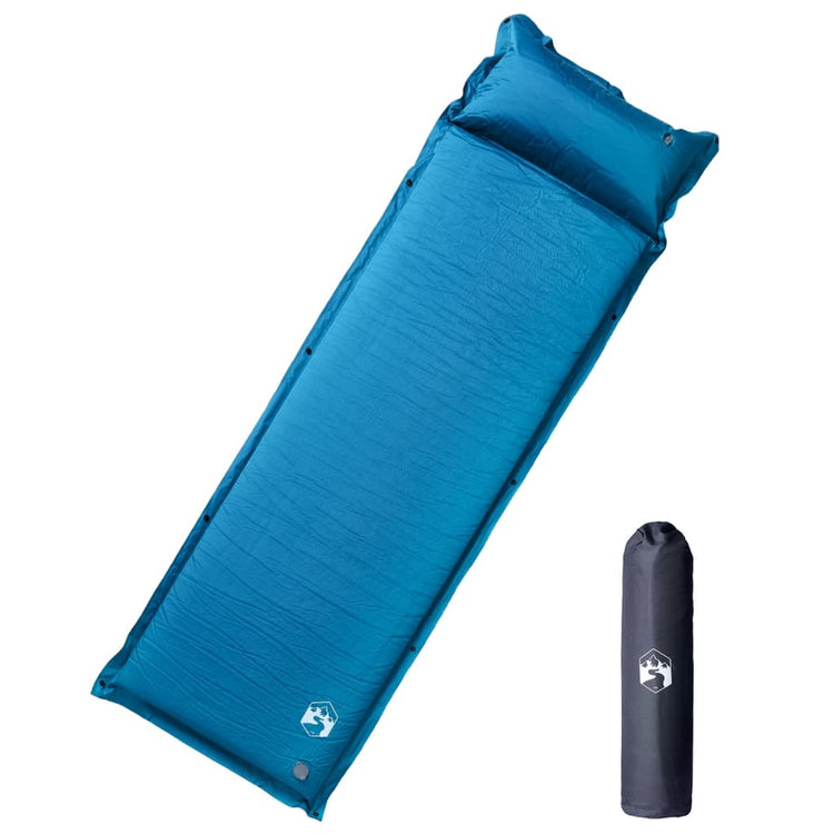 Vidaxl Camping Matratze mit Kissen selbstblockieren 1-Person-Türkis
