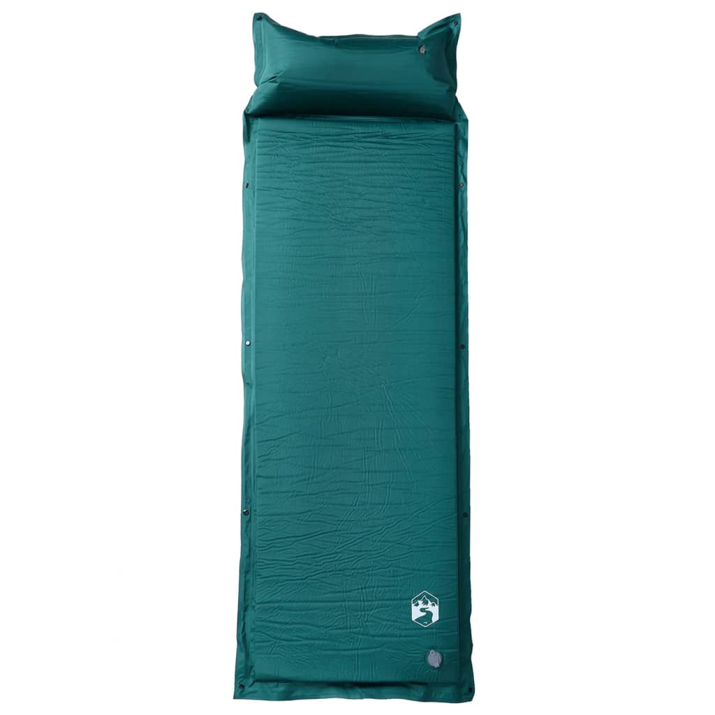 Vidaxl Campingmatratze mit Kissen selbstbeginn 1-Person-Grün