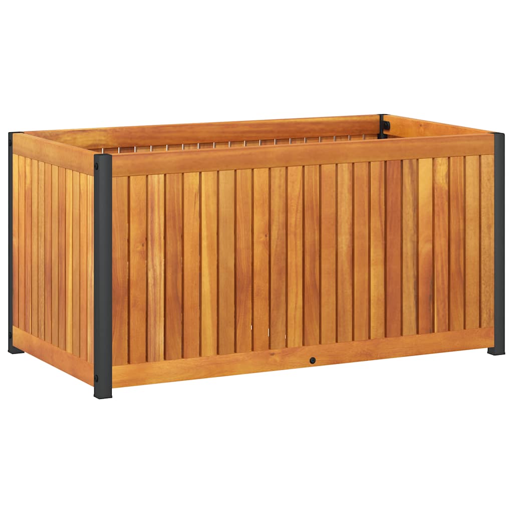 VIDAXL -Planungsbox 85x45x44 cm Festes Akazienholz und Stahl