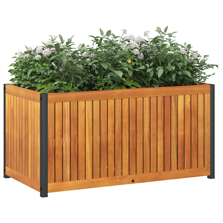 VIDAXL -Planungsbox 85x45x44 cm Festes Akazienholz und Stahl