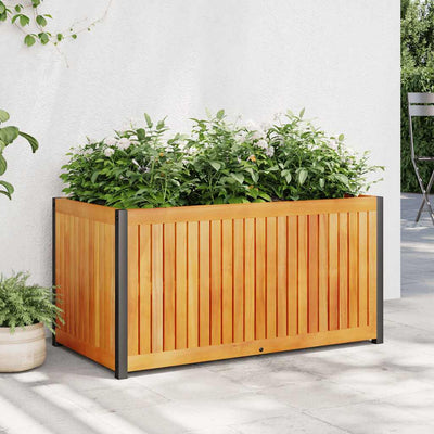 VIDAXL -Planungsbox 85x45x44 cm Festes Akazienholz und Stahl