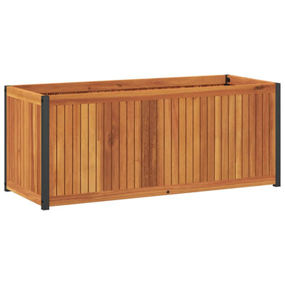 VIDAXL -Planungsbox 110x45x44 cm Festes Akazienholz und Stahl