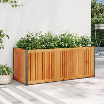 VIDAXL -Planungsbox 110x45x44 cm Festes Akazienholz und Stahl