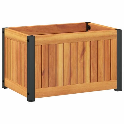 VIDAXL -Planungsbox 45x30x27,5 cm Festes Akazienholz und Stahl