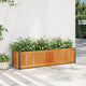 Vidaxx Pflanzgefäß 110x30x27,5 cm aus massivem Akazienholz und Stahl
