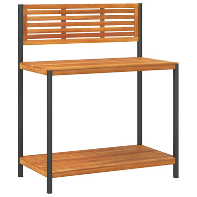 VIDAXL -Gartentabelle 90x50x110 cm Festes Akazienholz und Stahl