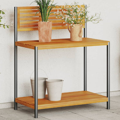 VIDAXL -Gartentabelle 90x50x110 cm Festes Akazienholz und Stahl