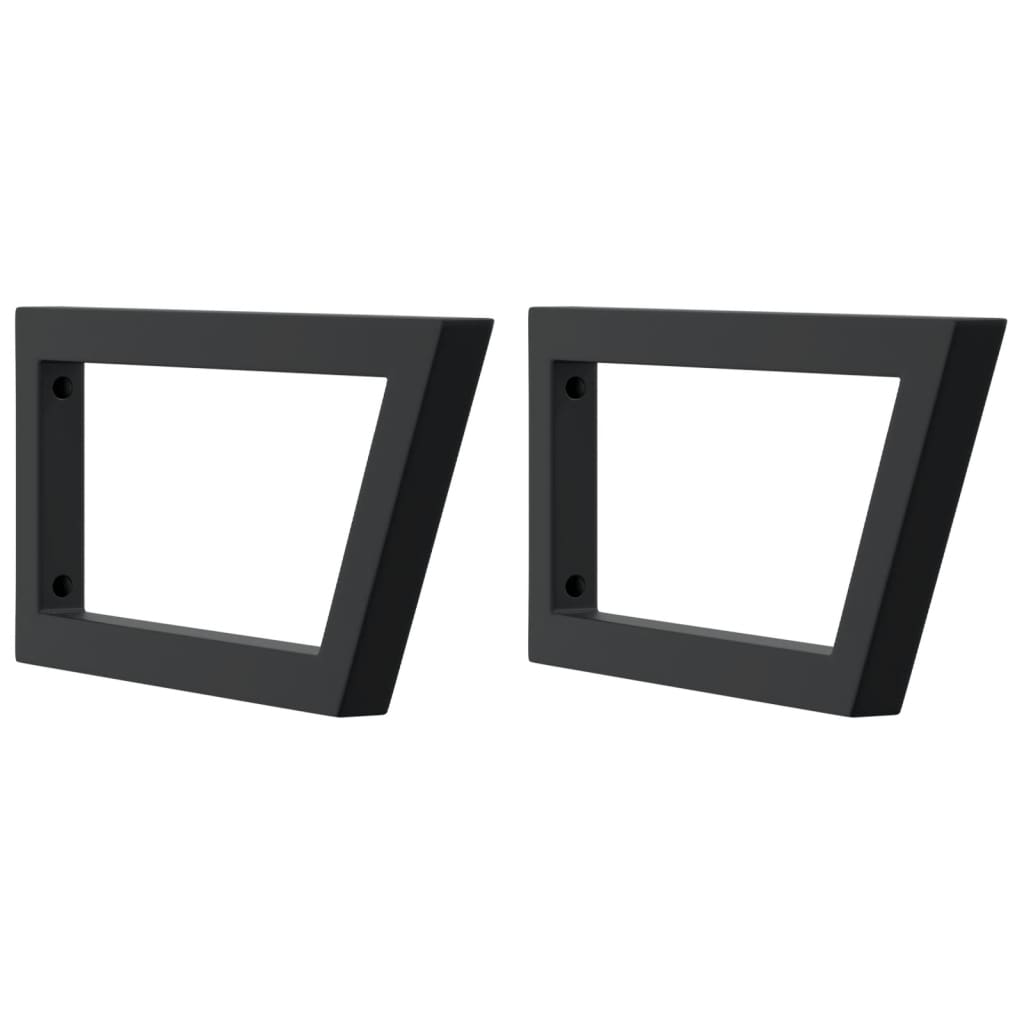 Vidaxl -Wandklammern für Spüle 2 St. Trapezoidale Stahl schwarz