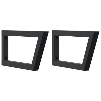 Vidaxl -Wandklammern für Spüle 2 St. Trapezoidale Stahl schwarz