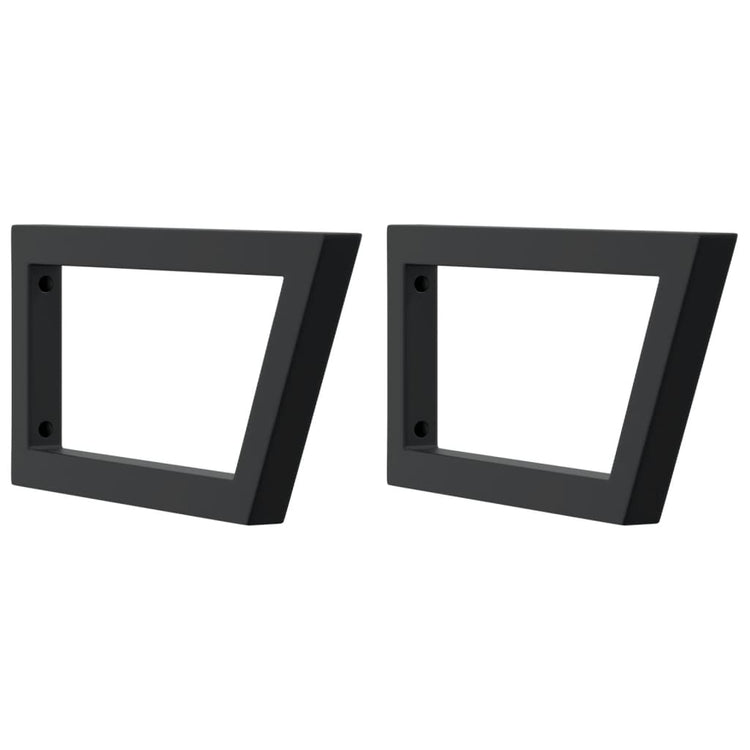 Vidaxl -Wandklammern für Spüle 2 St. Trapezoidale Stahl schwarz