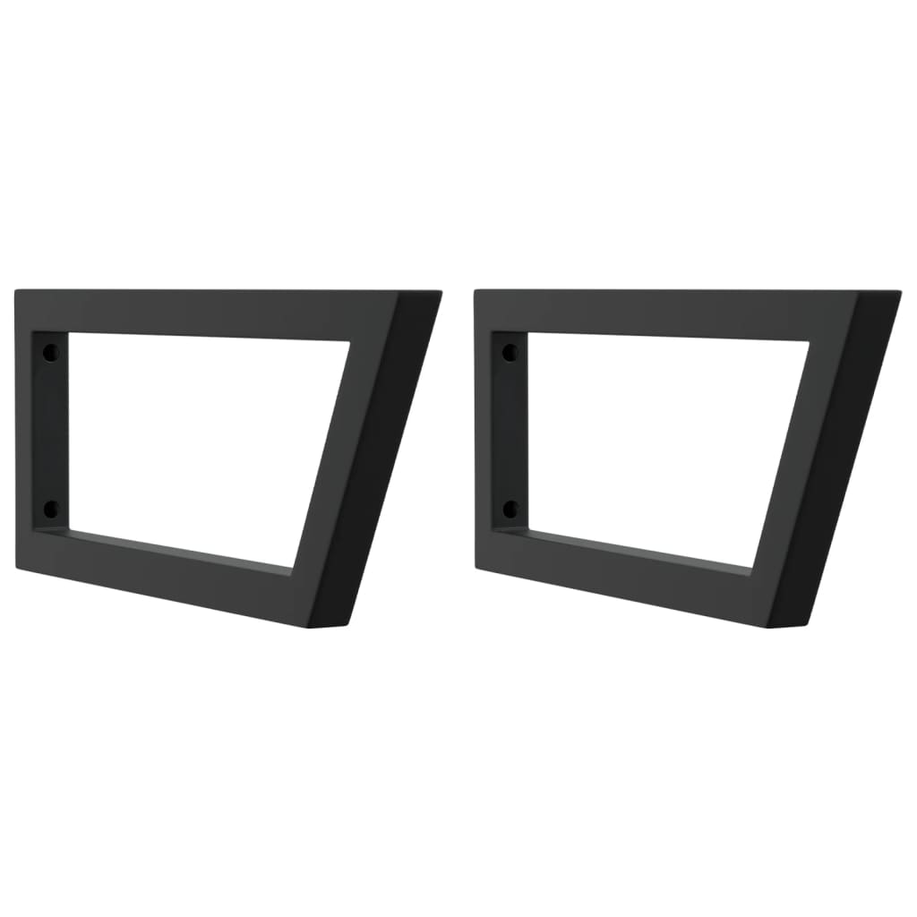 Vidaxl -Wandklammern für Spüle 2 St. Trapezoidale Stahl schwarz
