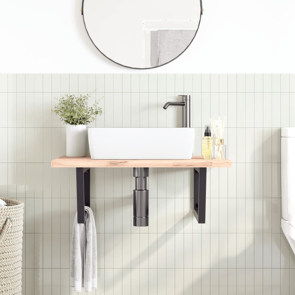 Vidaxl -Wandklammern für Spüle 2 St. Trapezoidale Stahl schwarz