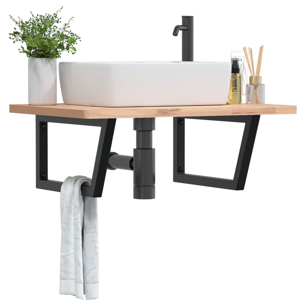 Vidaxl -Wandklammern für Spüle 2 St. Trapezoidale Stahl schwarz