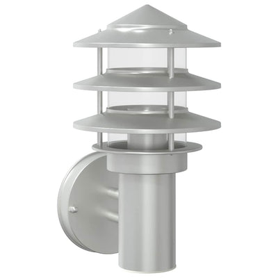 Vidaxl Außenwandlampe Edelstahl Silber gefärbt