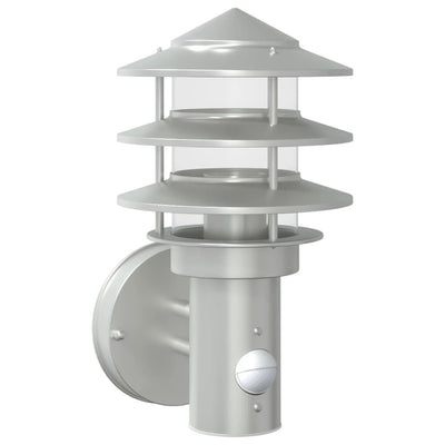 Vidaxl Außenwandlampe mit Sensor Edelstahl Silberfarbe