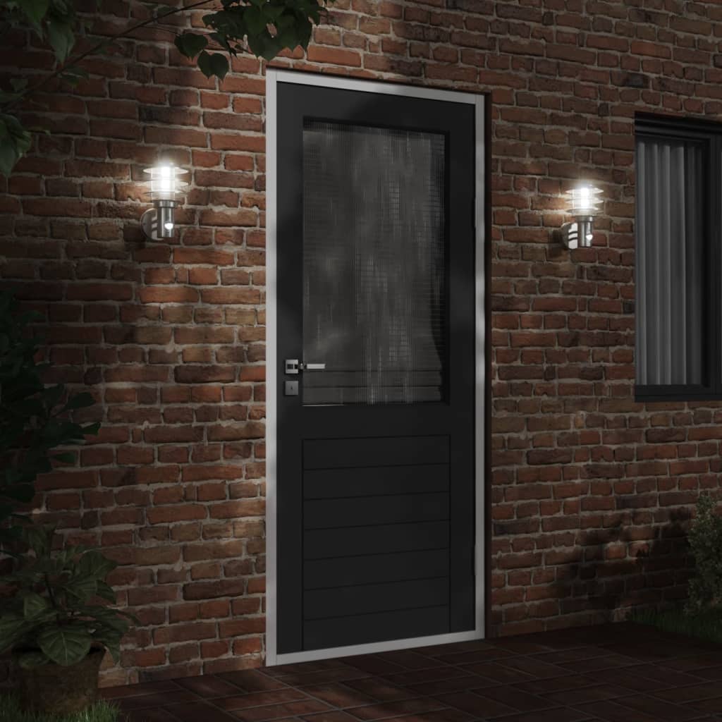 Vidaxl Außenwandlampe mit Sensor Edelstahl Silberfarbe