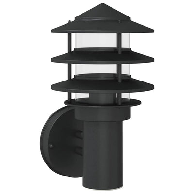 Vidaxl Außenwandlampe Edelstahl schwarz schwarz