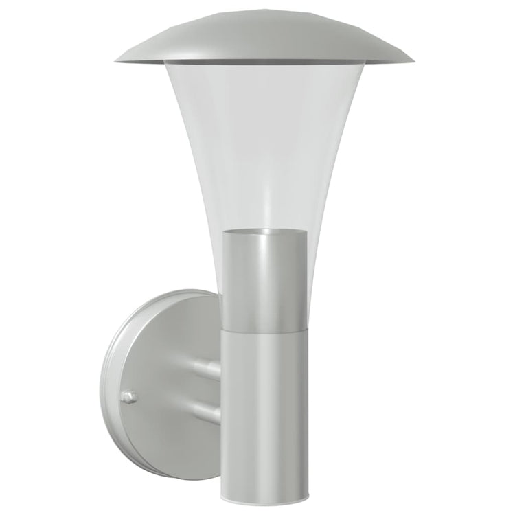 Vidaxl Außenwandlampe Edelstahl Silber gefärbt