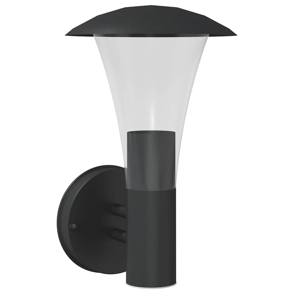 Vidaxl Außenwandlampe Edelstahl schwarz schwarz