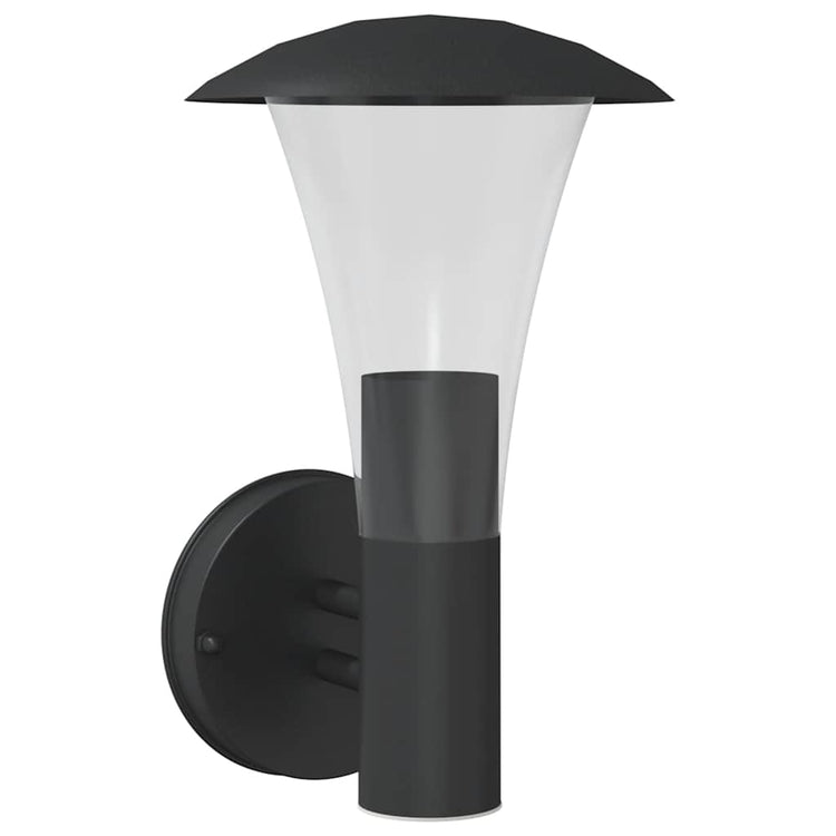 Vidaxl Außenwandlampe Edelstahl schwarz schwarz