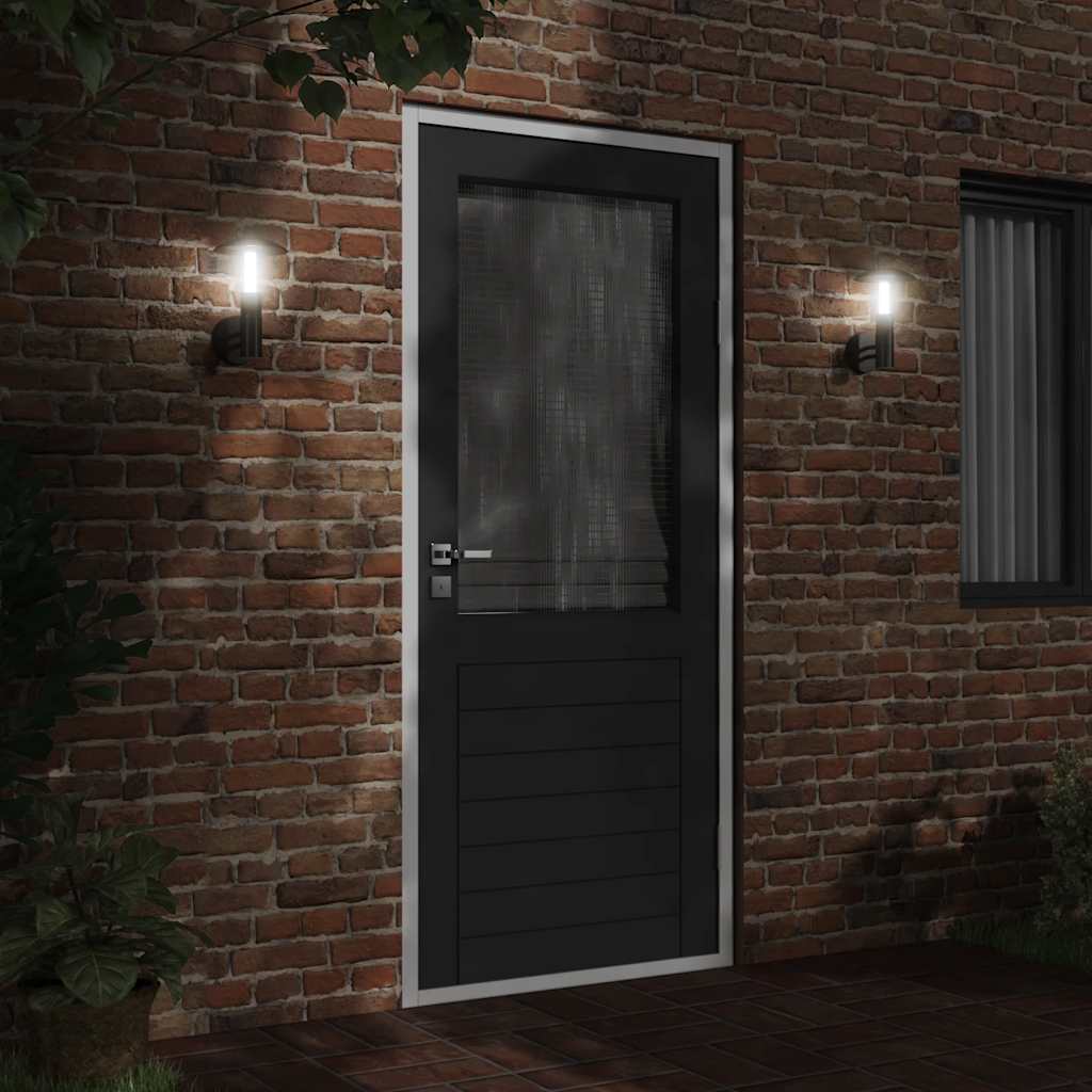 Vidaxl Außenwandlampe Edelstahl schwarz schwarz