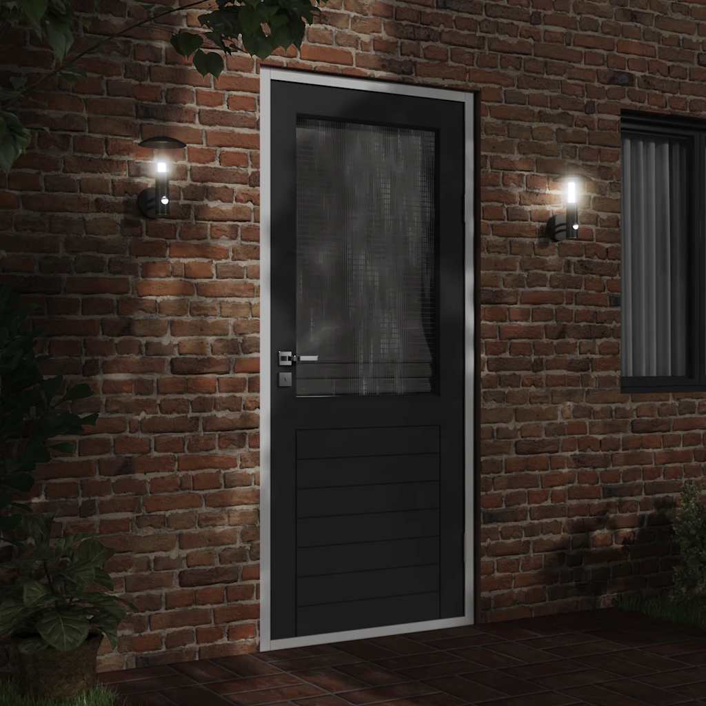 Vidaxl Außenwandlampe mit Sensor Edelstahl schwarz