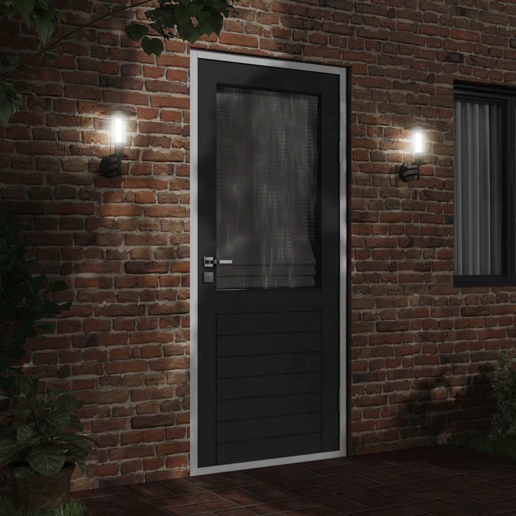 Vidaxl Außenwandlampe Edelstahl schwarz schwarz