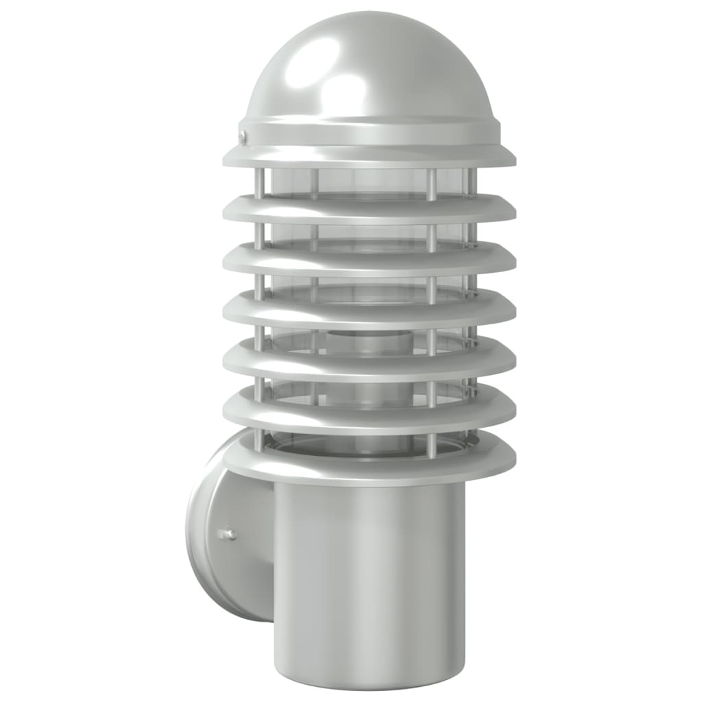 Vidaxl Außenwandlampe Edelstahl Silber gefärbt