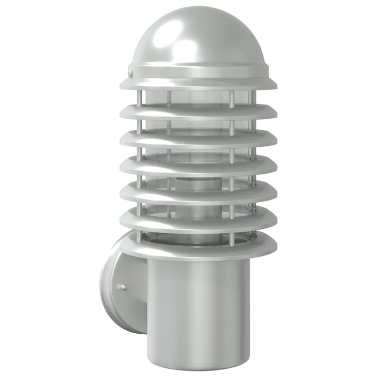 Vidaxl Außenwandlampe Edelstahl Silber gefärbt