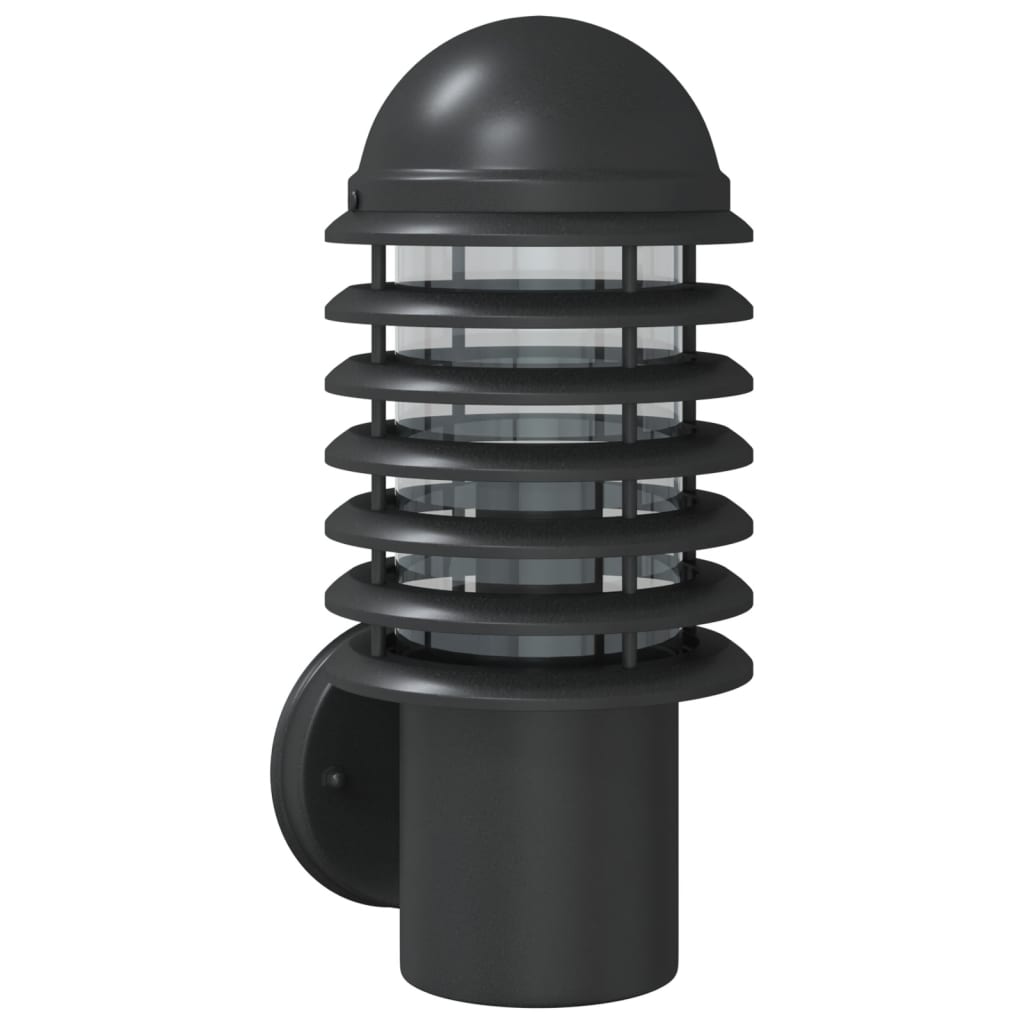 Vidaxl Außenwandlampe Edelstahl schwarz schwarz