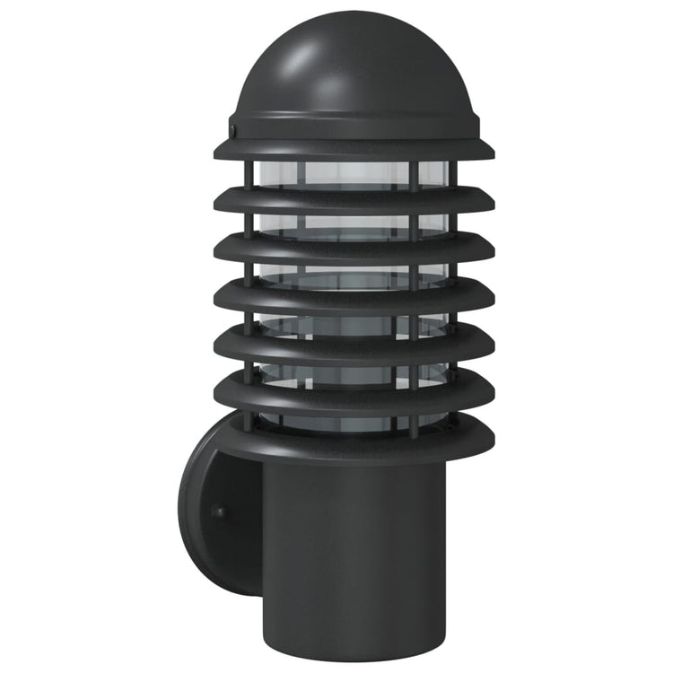 Vidaxl Außenwandlampe Edelstahl schwarz schwarz