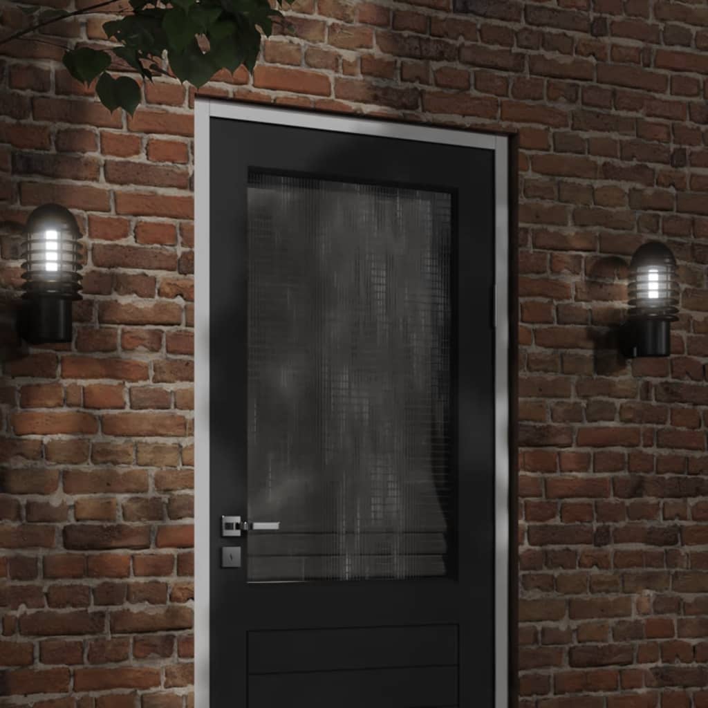 Vidaxl Außenwandlampe Edelstahl schwarz schwarz