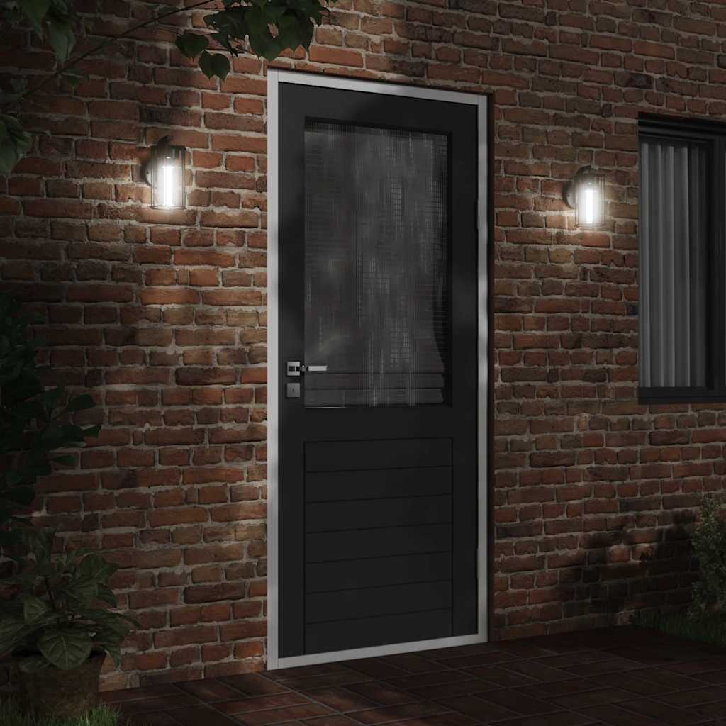 Vidaxl Außenwandlampe Edelstahl schwarz schwarz