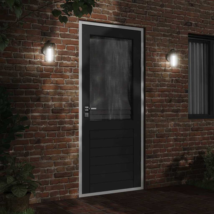 Vidaxl Außenwandlampe Edelstahl schwarz schwarz