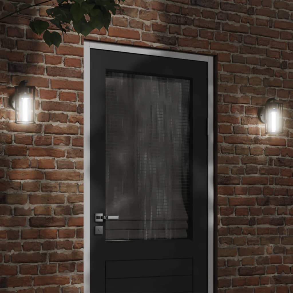 Vidaxl Außenwandlampe Edelstahl schwarz schwarz