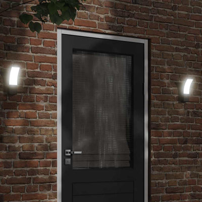Vidaxl Außenwandlampen 2 St. LED Guss Aluminium Schwarz
