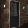 Vidaxl Outdoor -Wandlampen 2 ST LED mit Sensoren Aluminium Schwarz gegossen