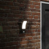 Vidaxl Outdoor -Wandlampen 2 ST LED mit Sensoren Aluminium Schwarz gegossen