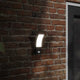 Vidaxl Outdoor -Wandlampen 2 ST LED mit Sensoren Aluminium Schwarz gegossen