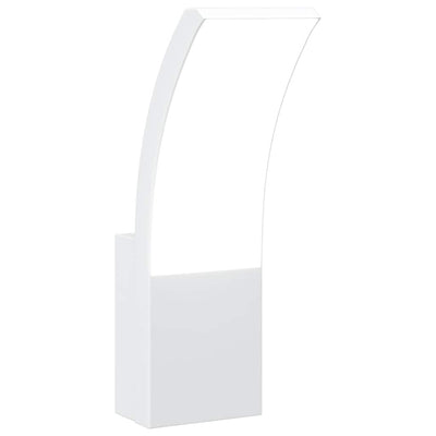 Vidaxl Outdoor Wandlampe LED Guss Aluminium Weiß
