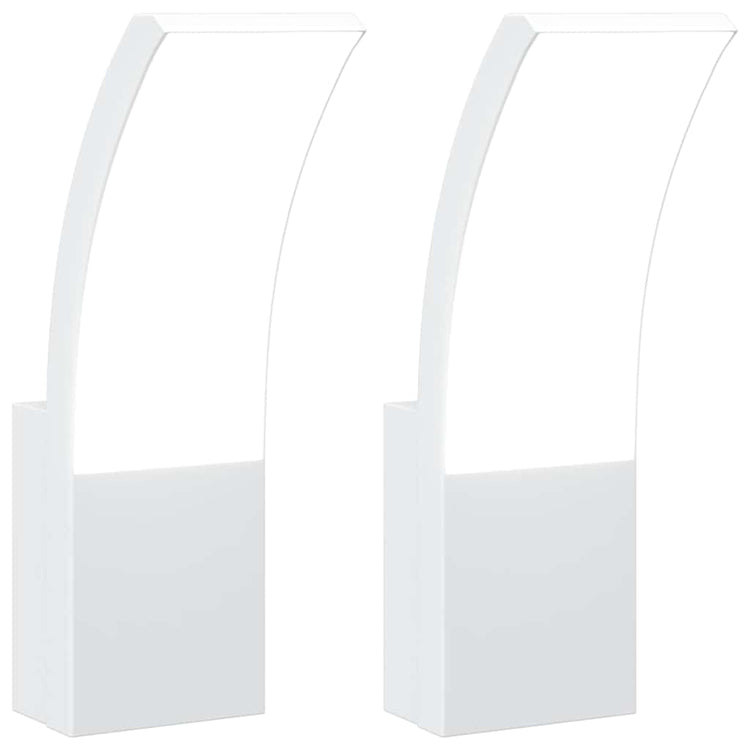 Vidaxl Outdoor Wandlampen 2 St. LED Guss Aluminium weiß