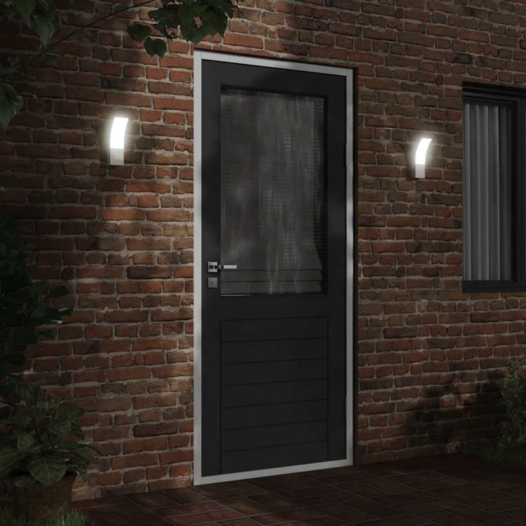 Vidaxl Outdoor Wandlampen 2 St. LED Guss Aluminium weiß
