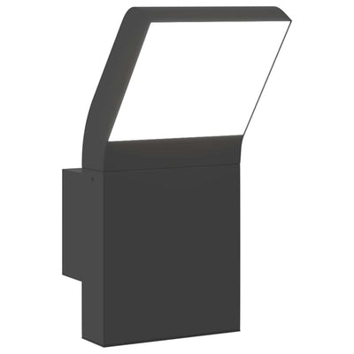 Vidaxl Outdoor Wandlampe LED Guss Aluminium Schwarz