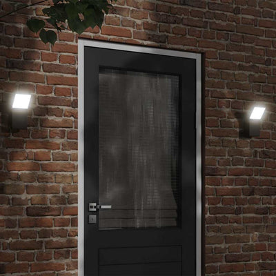 Vidaxl Outdoor Wandlampe LED Guss Aluminium Schwarz
