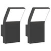 Vidaxl Außenwandlampen 2 St. LED Guss Aluminium Schwarz