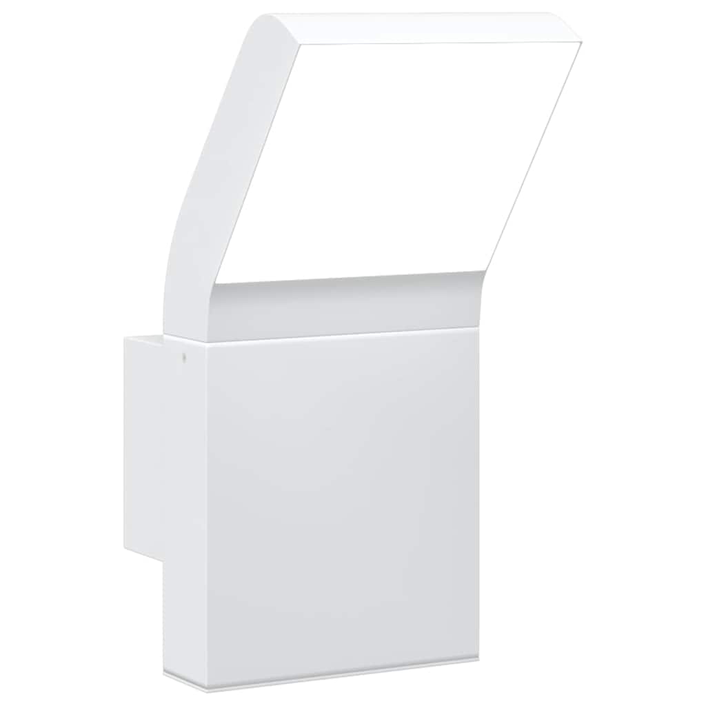 Vidaxl Outdoor Wandlampe LED Guss Aluminium Weiß